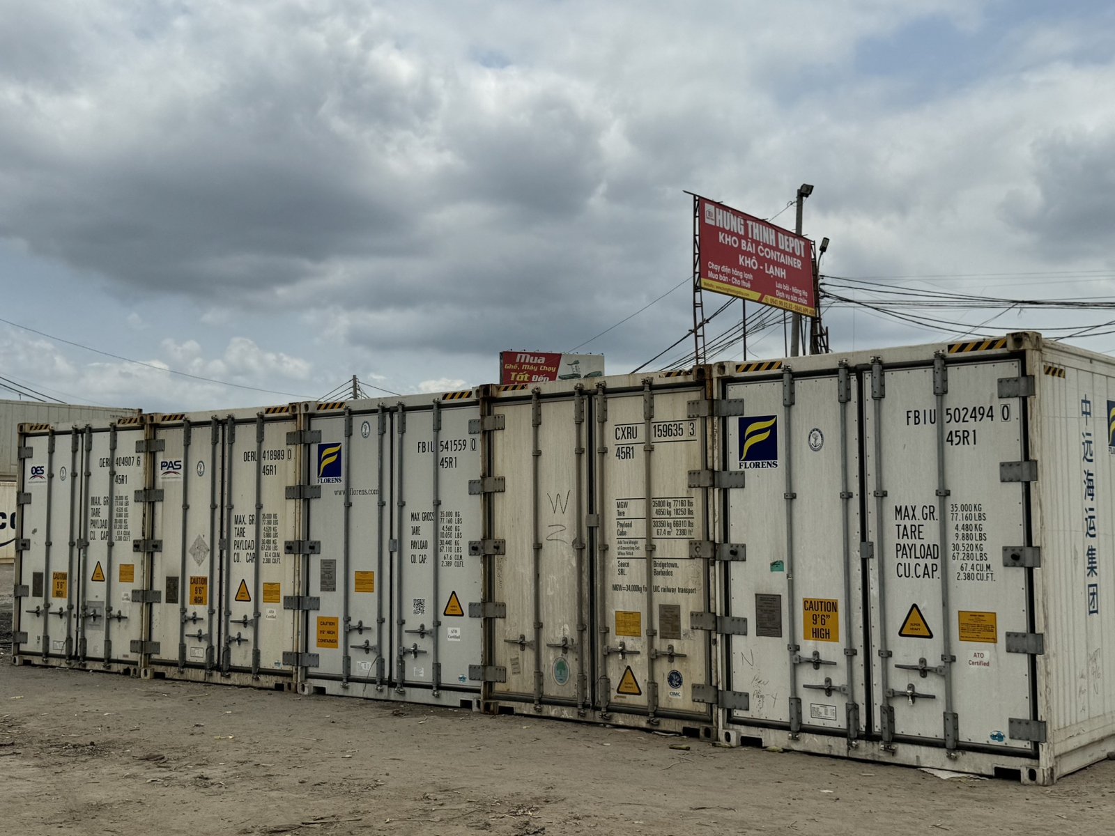 Container khô, Container lạnh, mặt máy công container lạnh