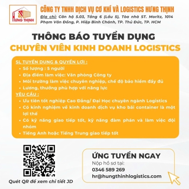 CHUYÊN VIÊN KINH DOANH LOGISTICS