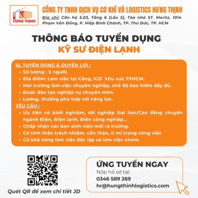 KỸ SƯ ĐIỆN LẠNH